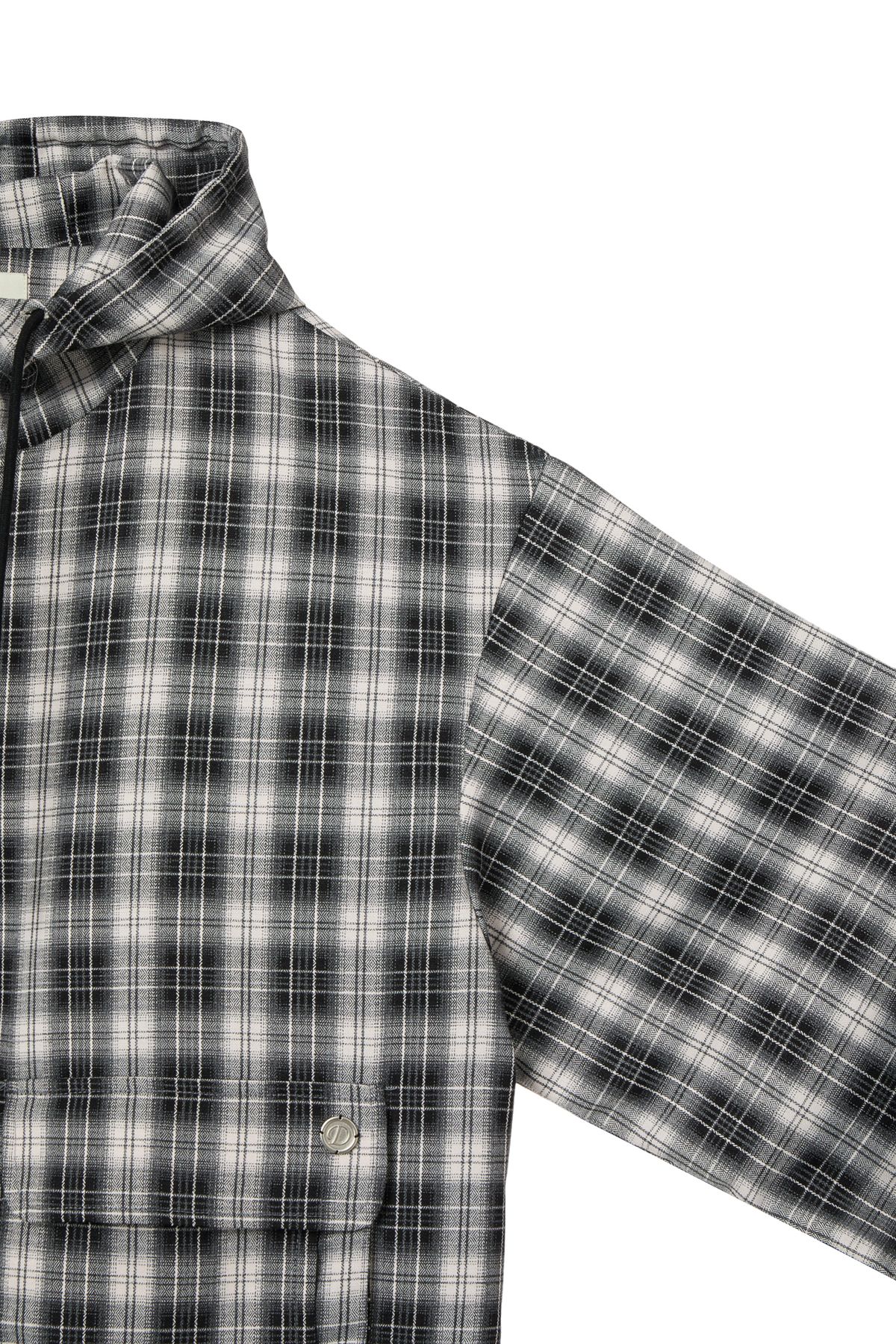 다이닛(DEINET) CHECK BOMBER JACKET IN BLACK