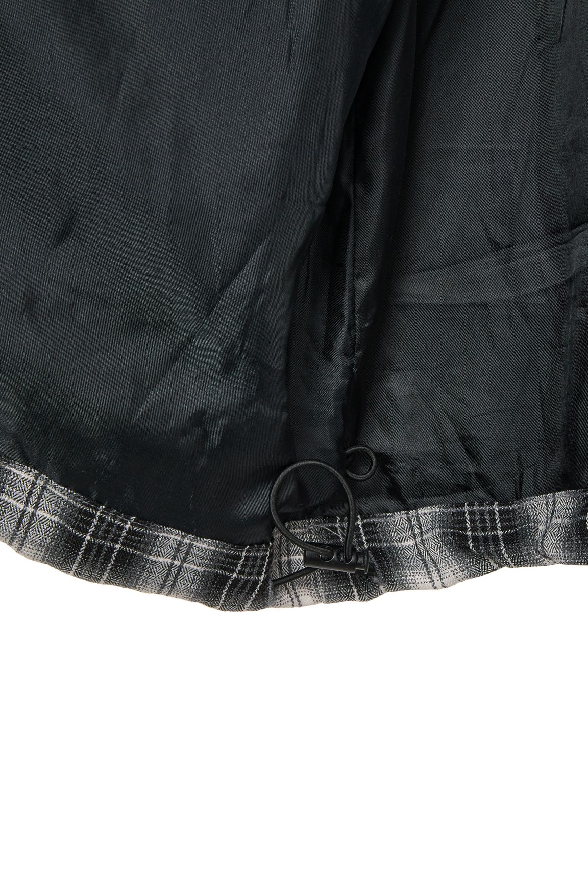 다이닛(DEINET) CHECK BOMBER JACKET IN BLACK