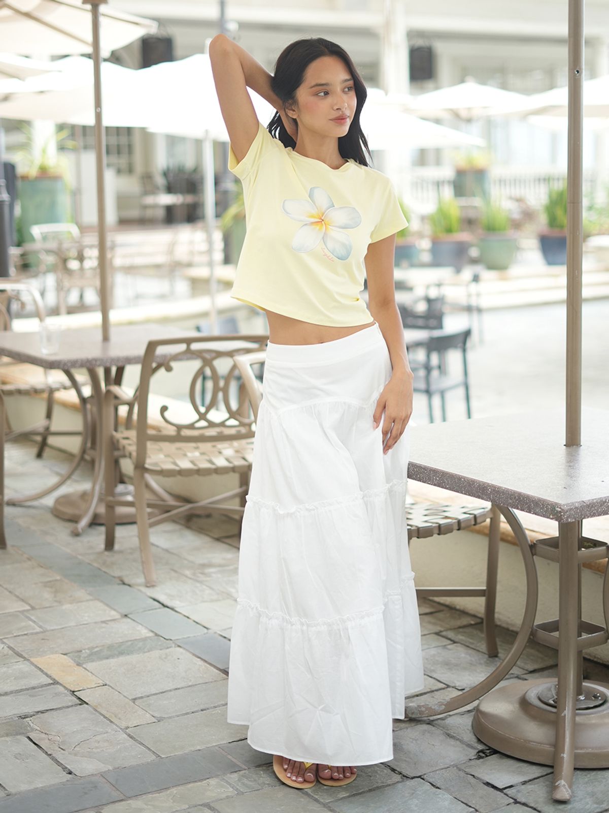 랭앤루(LANGNLU) SHUUSHUU Ruffled Long Skirt(슈슈)_IVORY