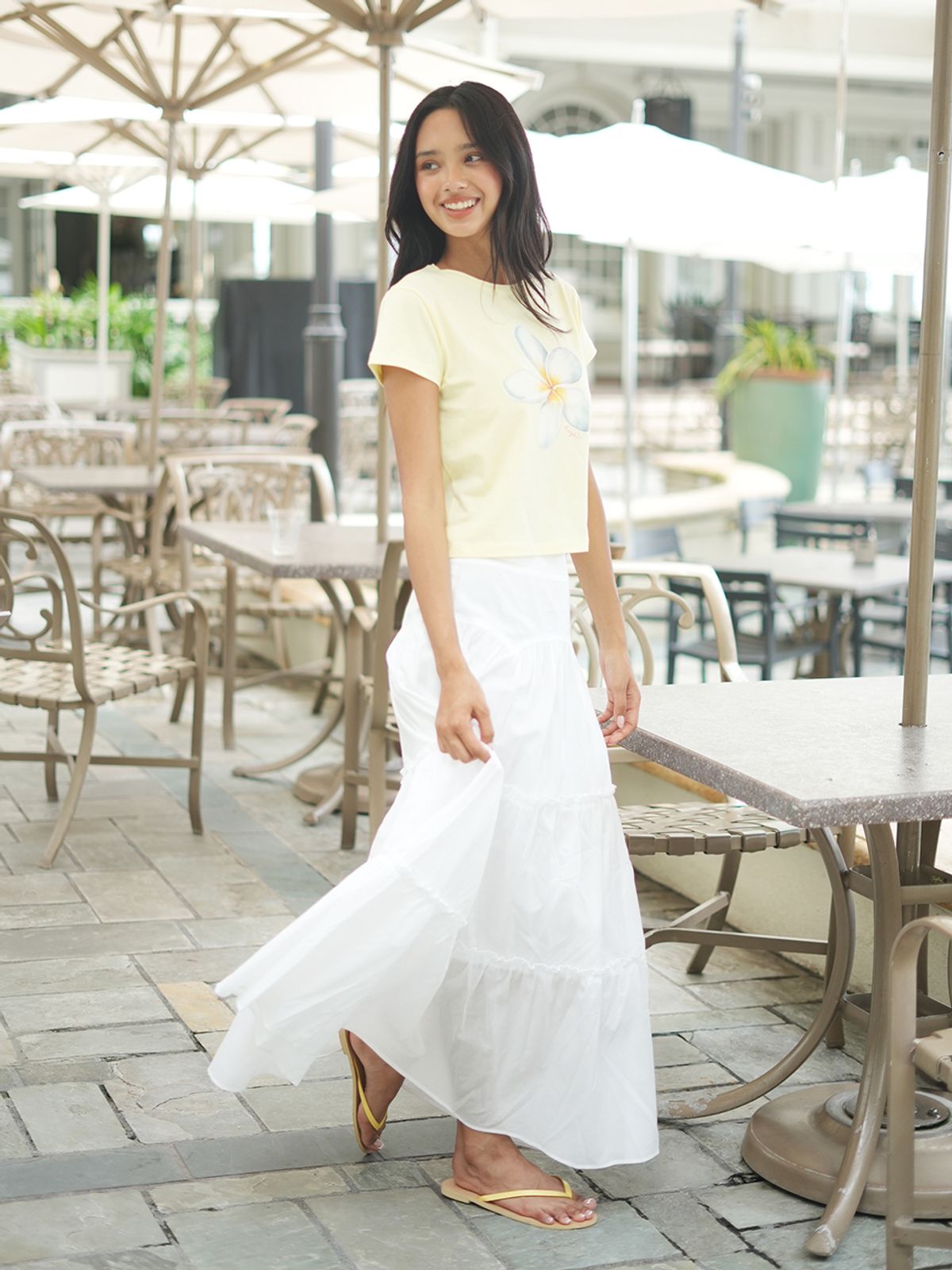 랭앤루(LANGNLU) SHUUSHUU Ruffled Long Skirt(슈슈)_IVORY