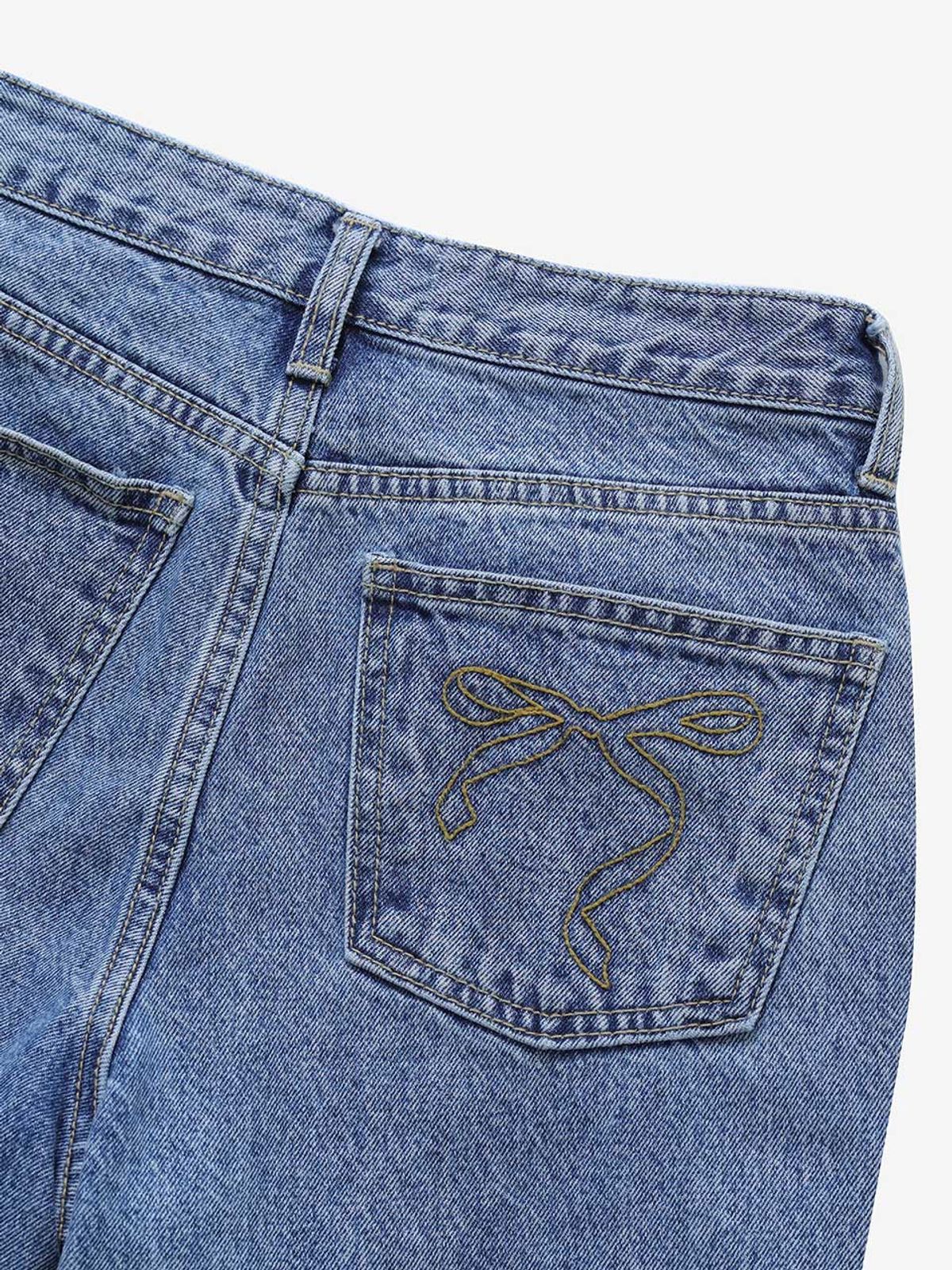랭앤루(LANGNLU) WILLOW Ribbon Stitch Denim Pants(윌로우)_BLUE