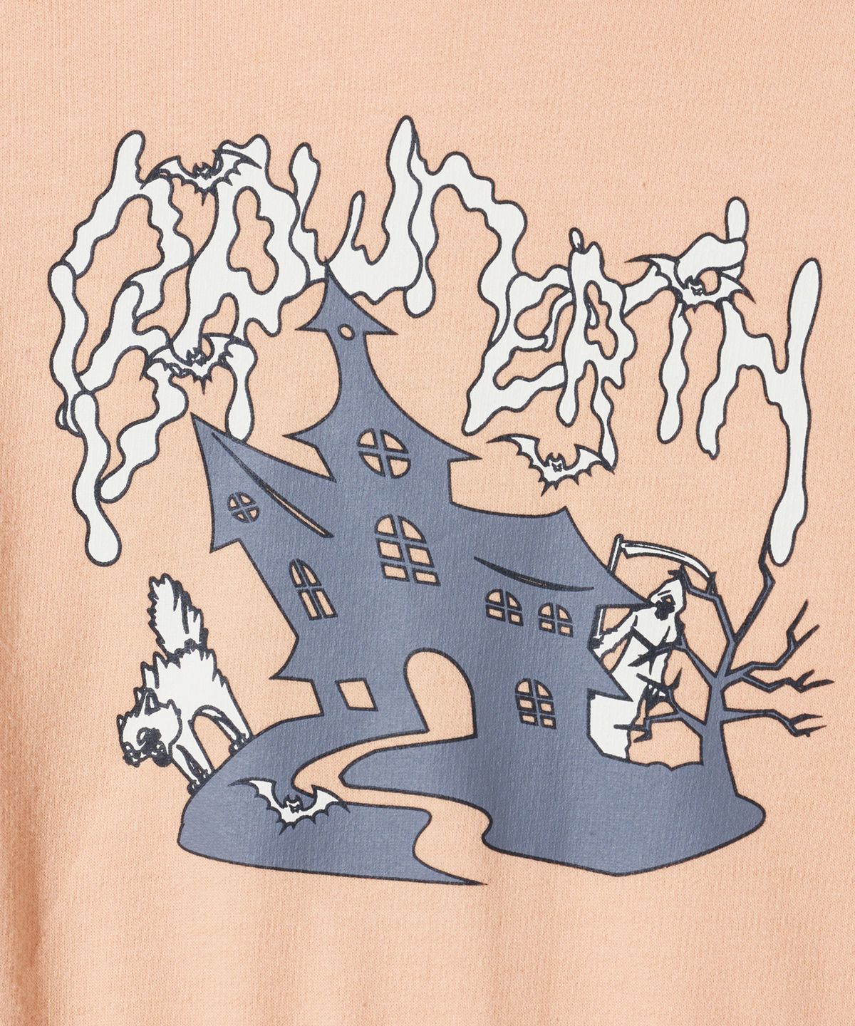 브라운브레스 키즈(BROWNBREATH KIDS) KIDS HAUNTED CROP HOODIE - ORANGE