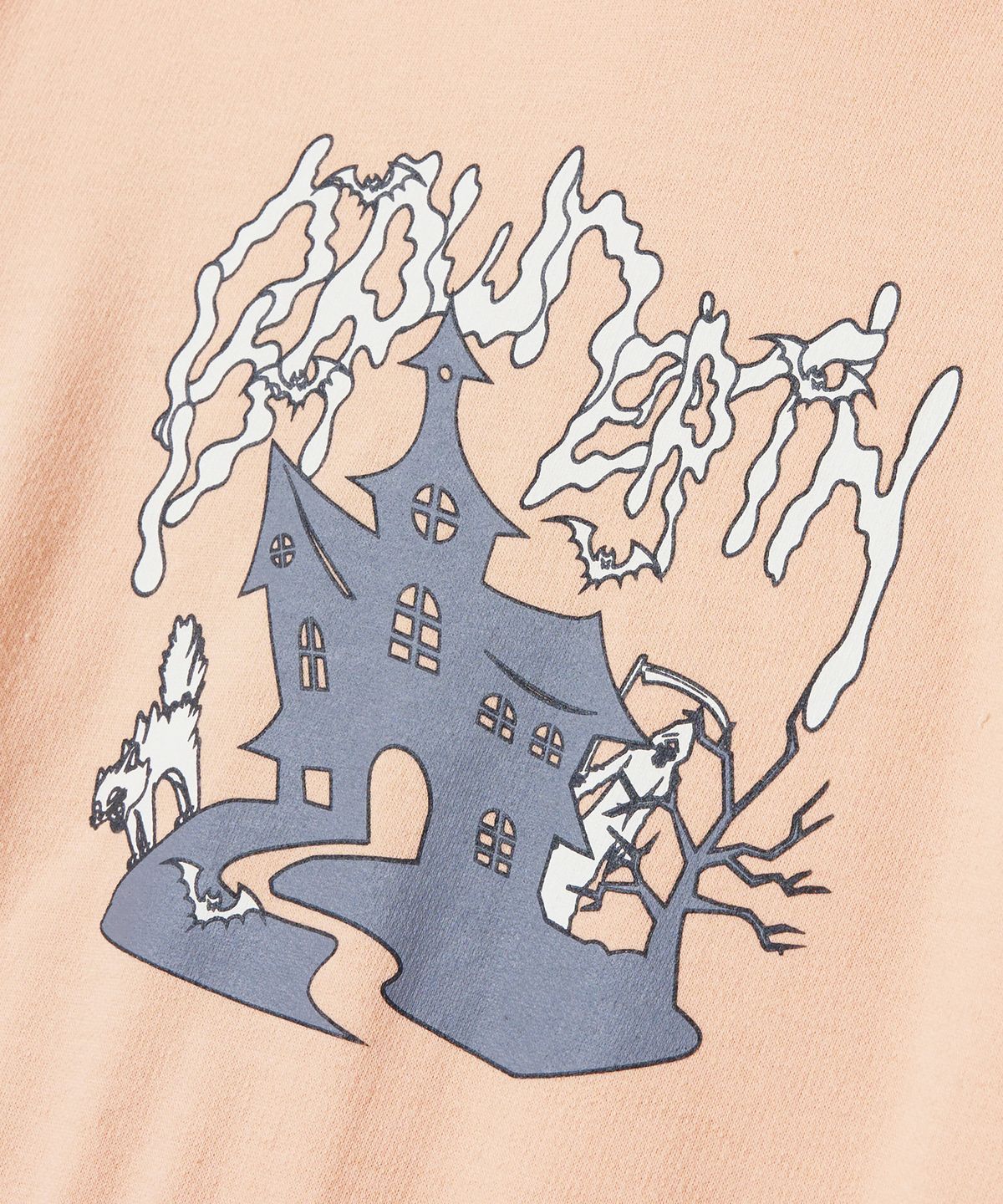 브라운브레스 키즈(BROWNBREATH KIDS) KIDS HAUNTED CROP HOODIE - ORANGE
