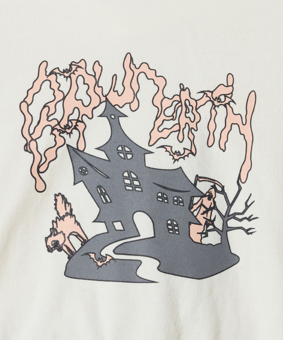 브라운브레스 키즈(BROWNBREATH KIDS) KIDS HAUNTED CROP HOODIE - CREAM
