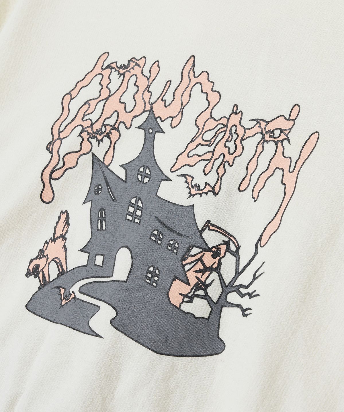 브라운브레스 키즈(BROWNBREATH KIDS) KIDS HAUNTED CROP HOODIE - CREAM