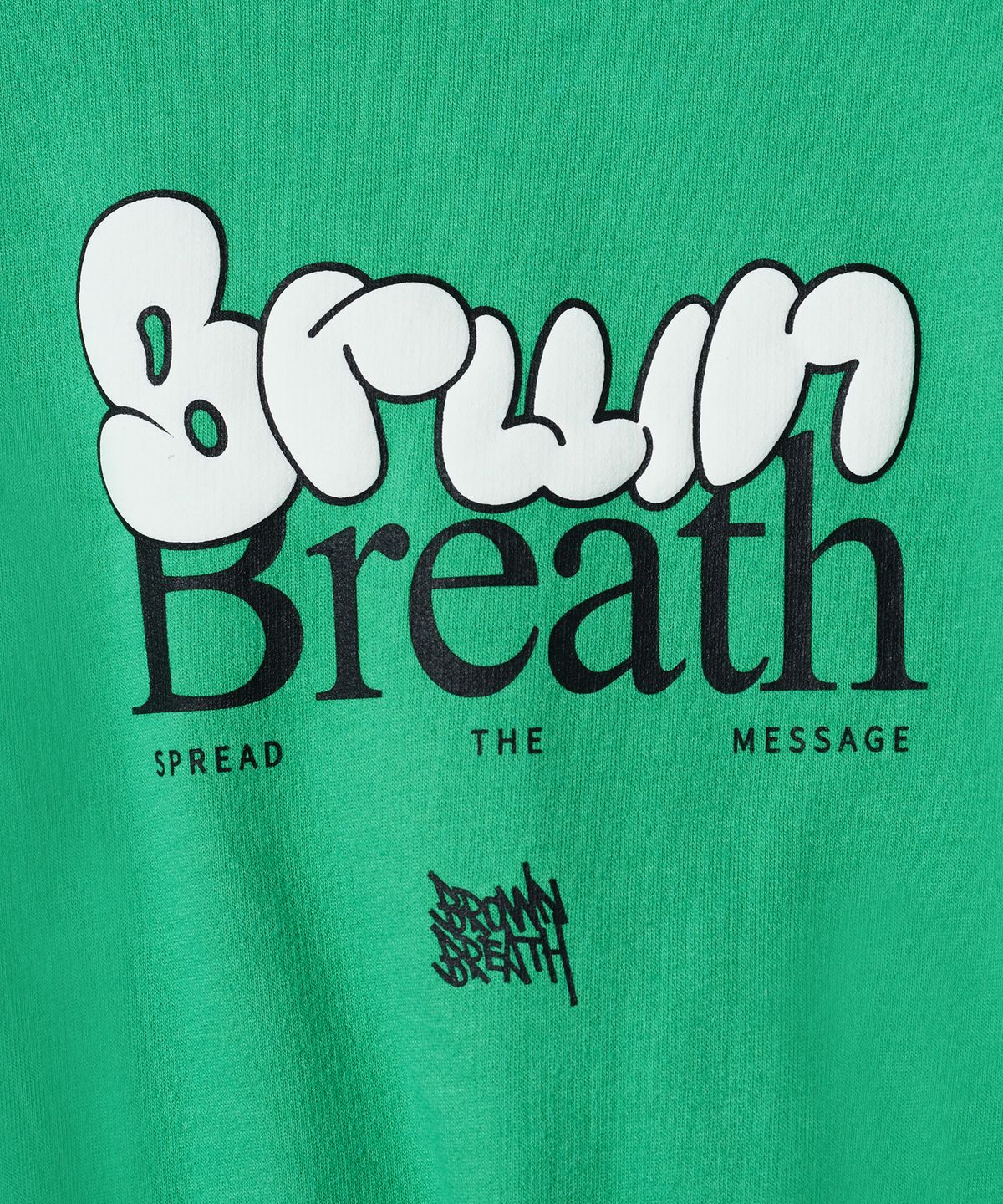 브라운브레스 키즈(BROWNBREATH KIDS) KIDS BREATH CROP CREWNECK - GREEN