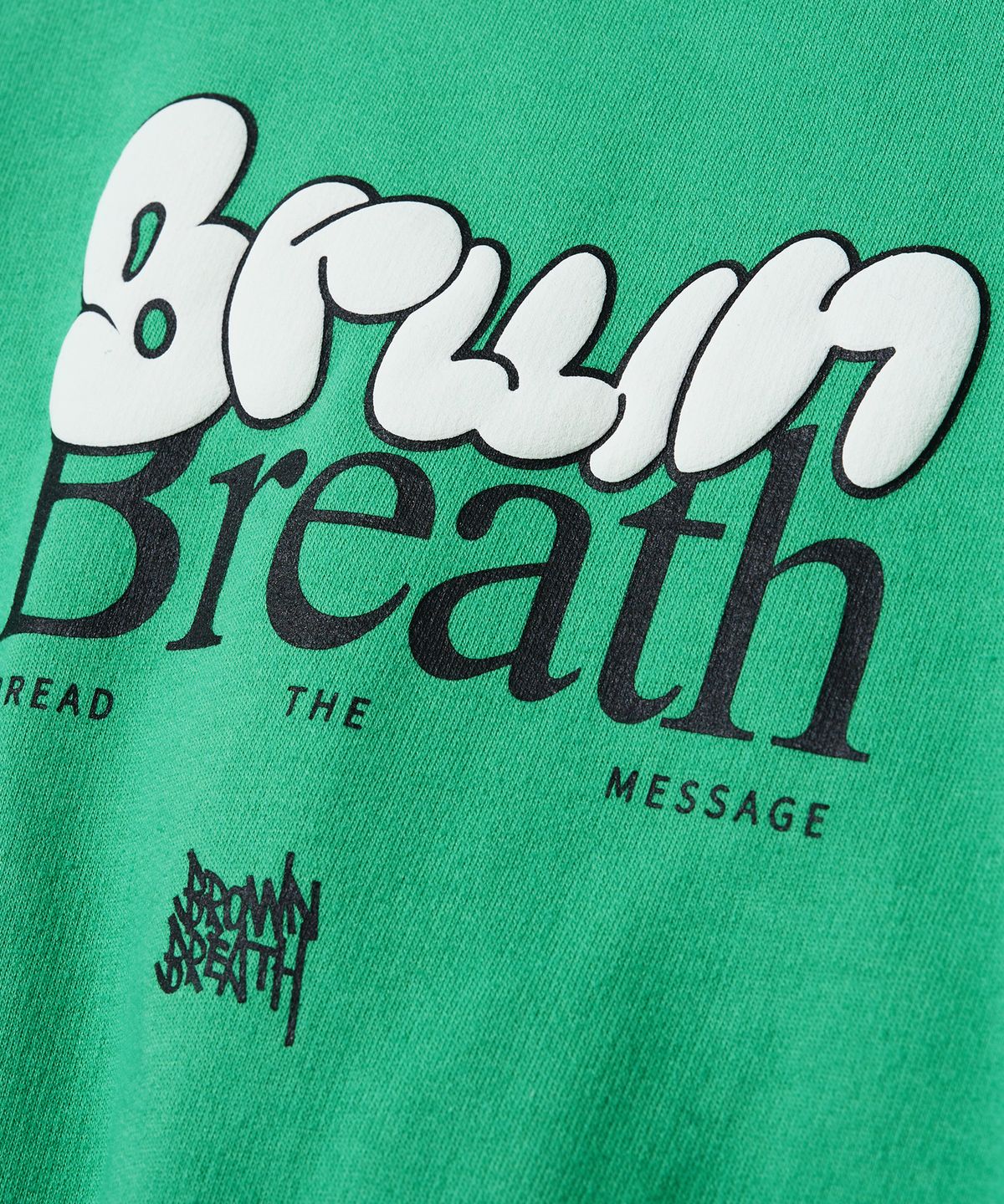브라운브레스 키즈(BROWNBREATH KIDS) KIDS BREATH CROP CREWNECK - GREEN