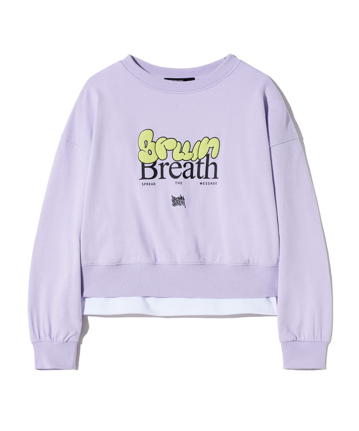 브라운브레스 키즈(BROWNBREATH KIDS) KIDS BREATH CROP CREWNECK - LAVENDER