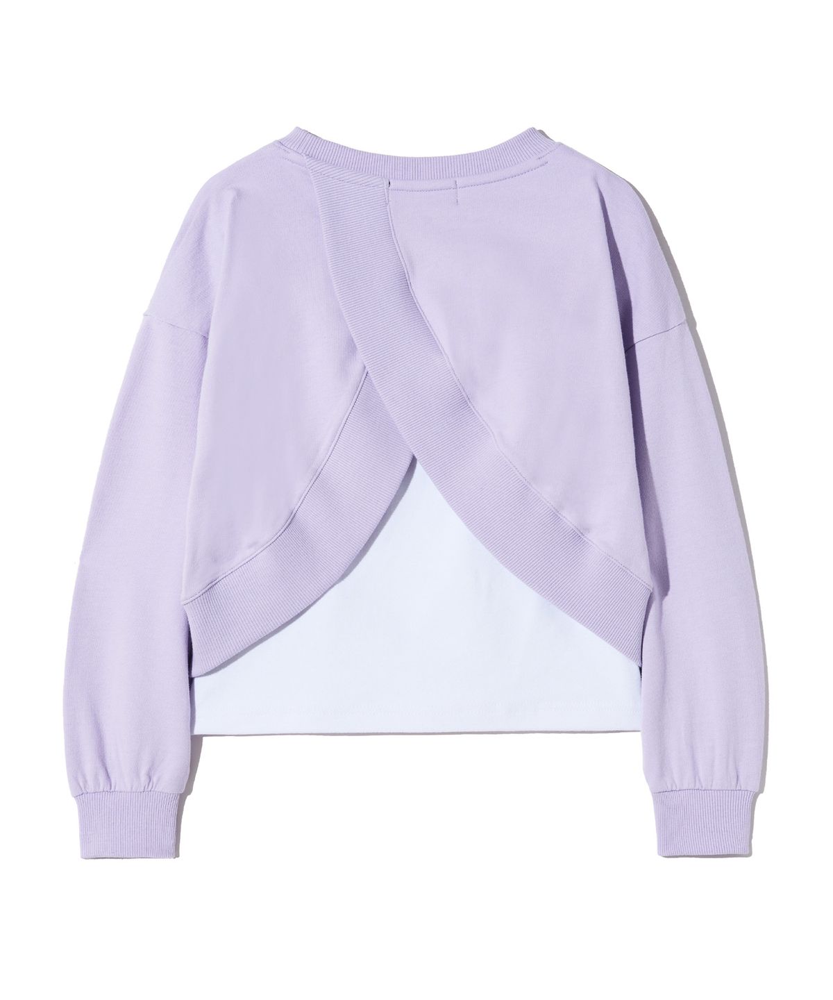 브라운브레스 키즈(BROWNBREATH KIDS) KIDS BREATH CROP CREWNECK - LAVENDER