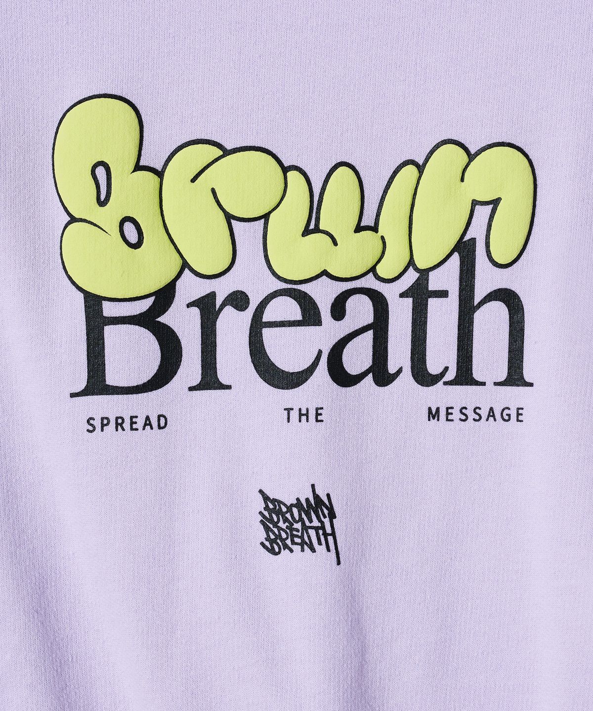 브라운브레스 키즈(BROWNBREATH KIDS) KIDS BREATH CROP CREWNECK - LAVENDER