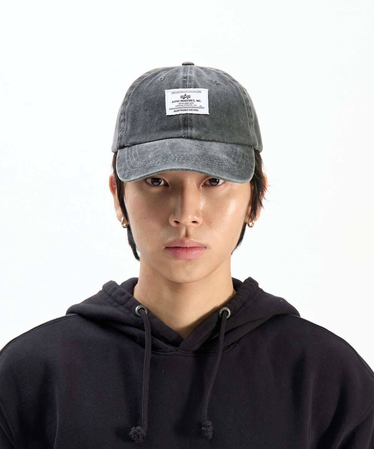 알파 인더스트리(ALPHA INDUSTRIES) 배틀워시 캡 블랙