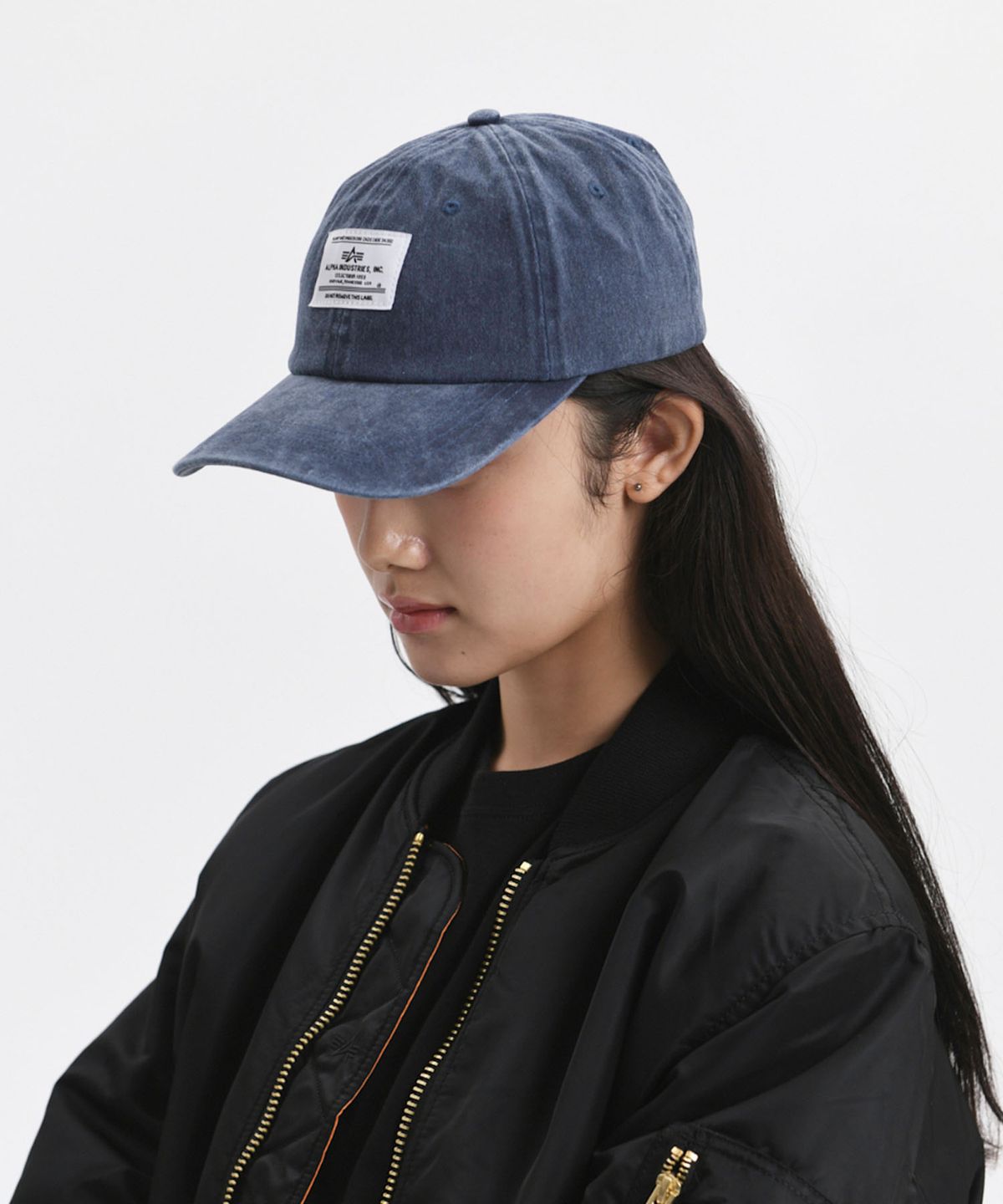 알파 인더스트리(ALPHA INDUSTRIES) 배틀워시 캡 레플리카 블루