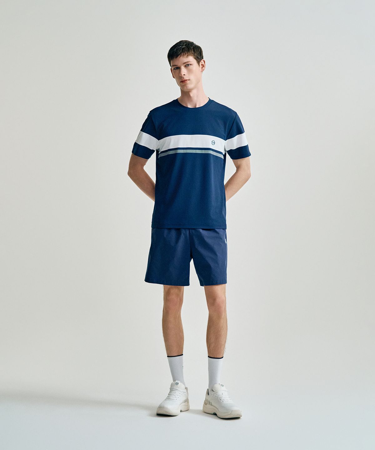세르지오 타키니(SERGIO TACCHINI) M 레이프레쉬 다마린도 피케 반팔 티셔츠 (Navy)