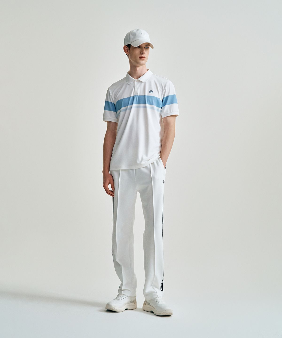 세르지오 타키니(SERGIO TACCHINI) M 레이프레쉬 다마린도 피케 반팔 티셔츠 (White)