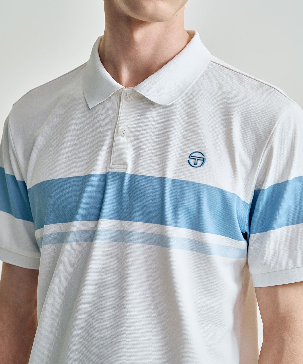 세르지오 타키니(SERGIO TACCHINI) M 레이프레쉬 다마린도 피케 반팔 티셔츠 (White)