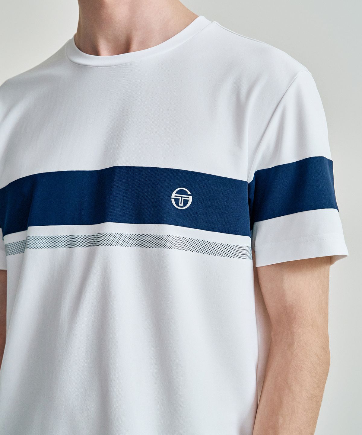 세르지오 타키니(SERGIO TACCHINI) M 레이프레쉬 다마린도 피케 반팔 티셔츠 (White)