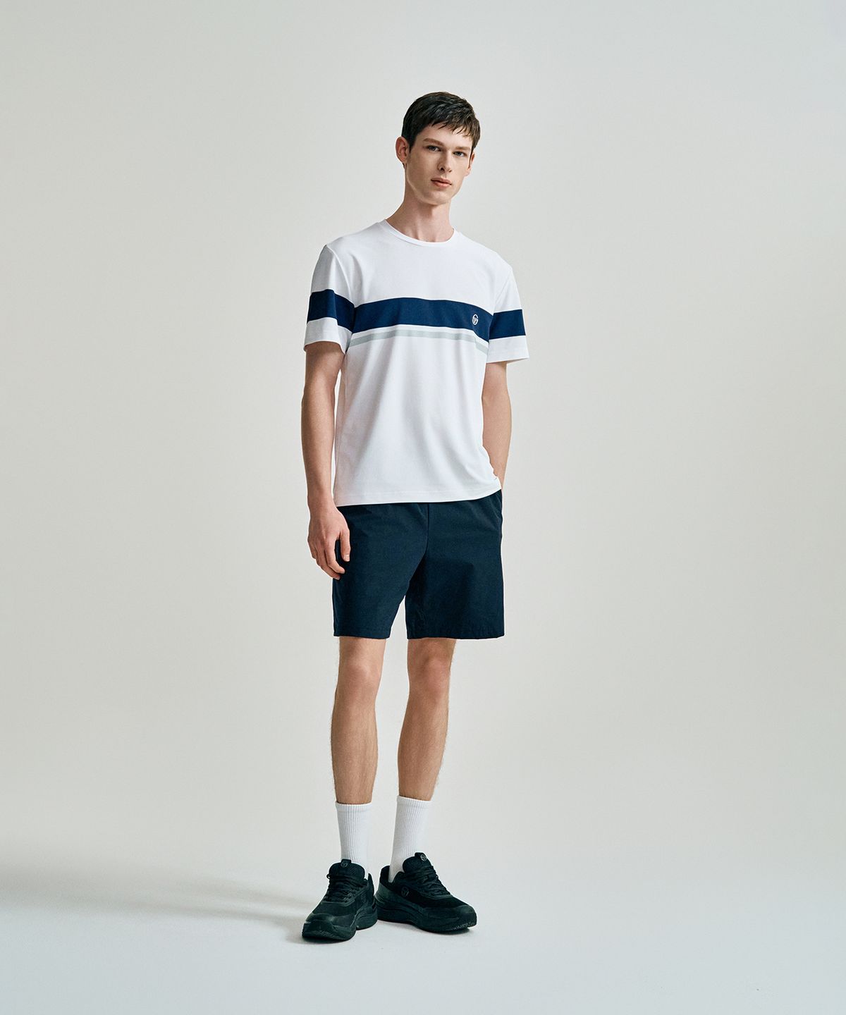 세르지오 타키니(SERGIO TACCHINI) M 레이프레쉬 다마린도 피케 반팔 티셔츠 (White)