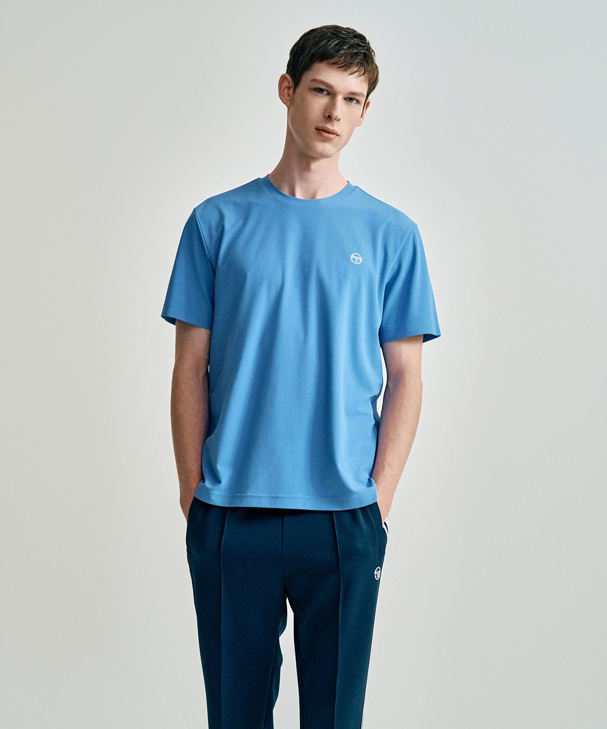 세르지오 타키니(SERGIO TACCHINI) M 레이프레쉬 피케 반팔 티셔츠 (Indigo)