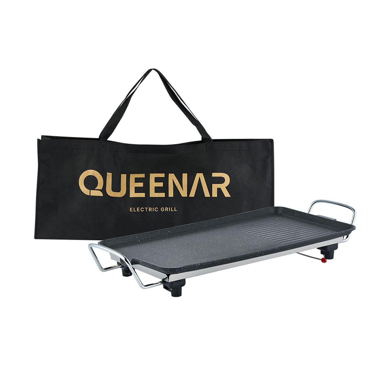 퀸나(QUEENAR) 2in1 마블 와이드 전기그릴 투웨이 고기불판 48cm