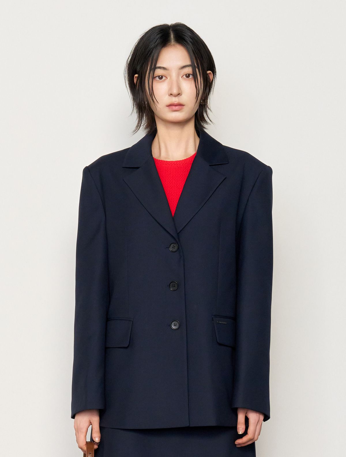 제너럴아이디어(GENERALIDEA) 테일러드 루즈핏 자켓 [NAVY] / WBE1L55530