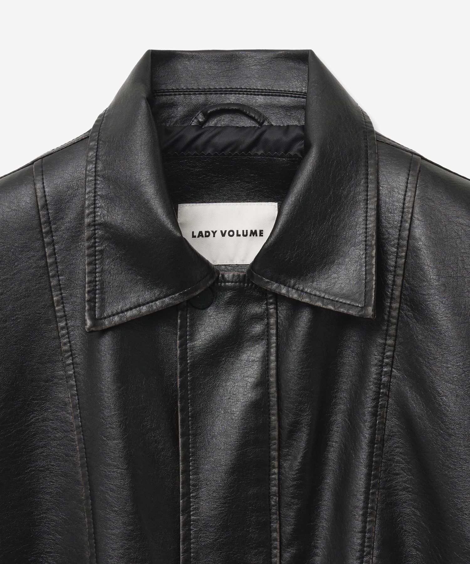 MUSINSA | LADY VOLUME 9181 Vintage Washed Leather Overfit