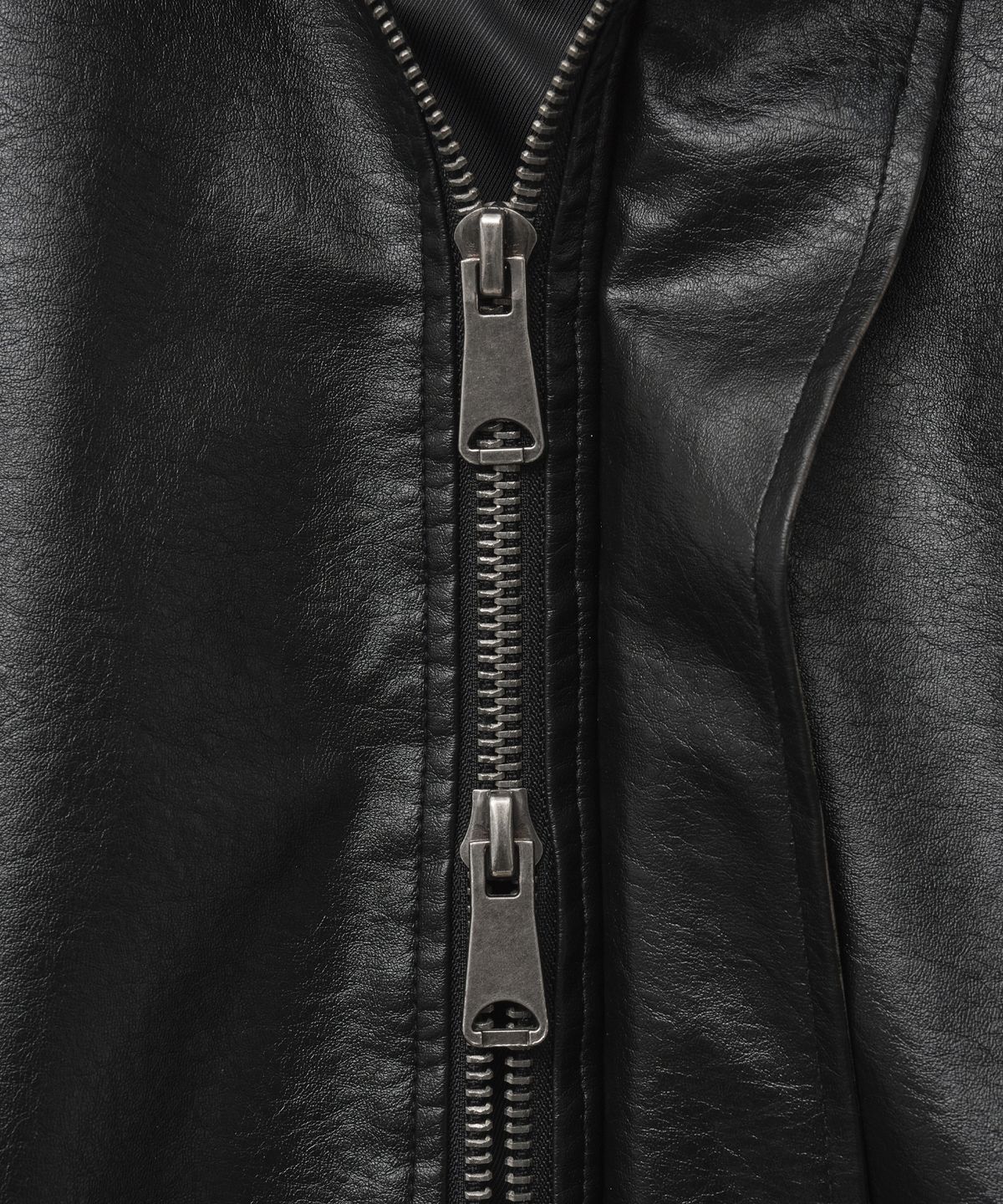 레이디 볼륨(LADY VOLUME) 9182 빈티지 워싱 레더 자켓 (BLACK)
