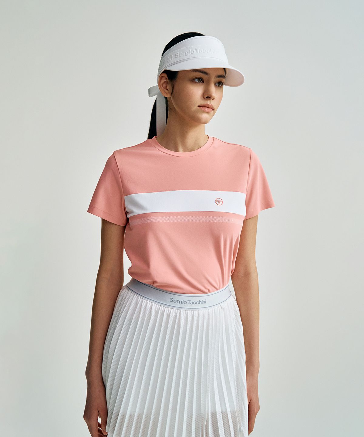 세르지오 타키니(SERGIO TACCHINI) W 레이프레쉬 다마린도 피케 반팔 티셔츠 (L.Pink)