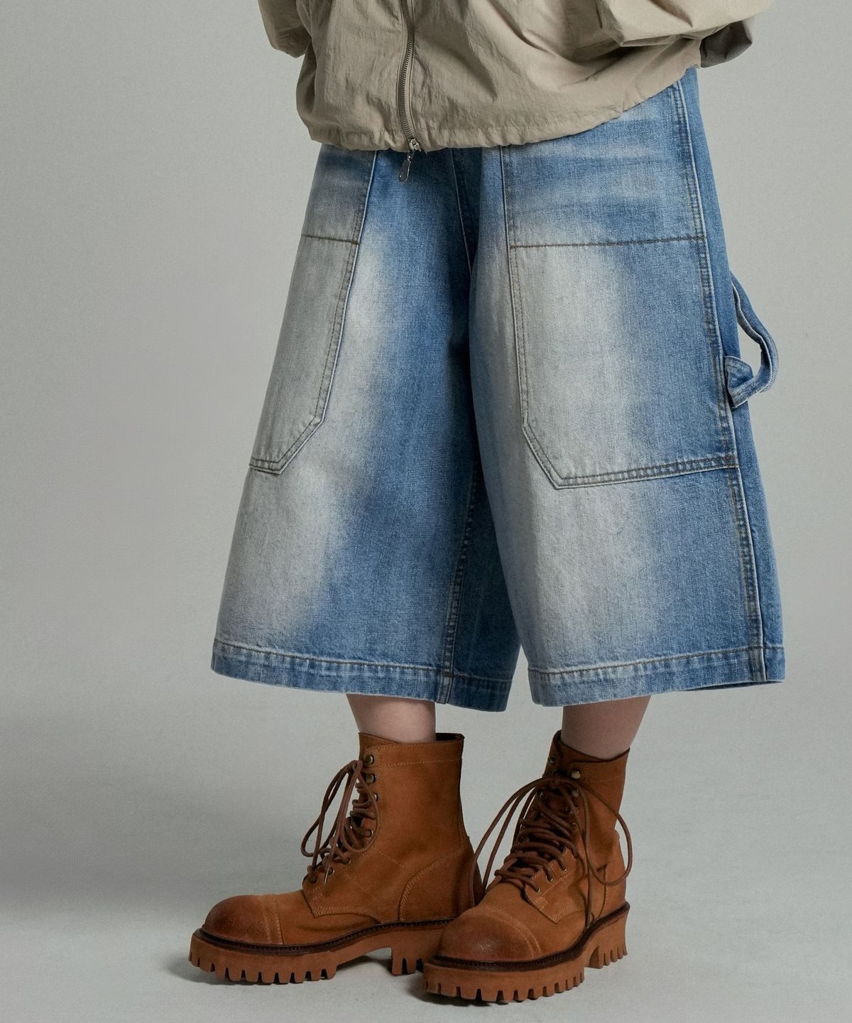 아이돈워너셀(IDWS) Blaze Maxi Carpenter Bermuda Shorts Indigo