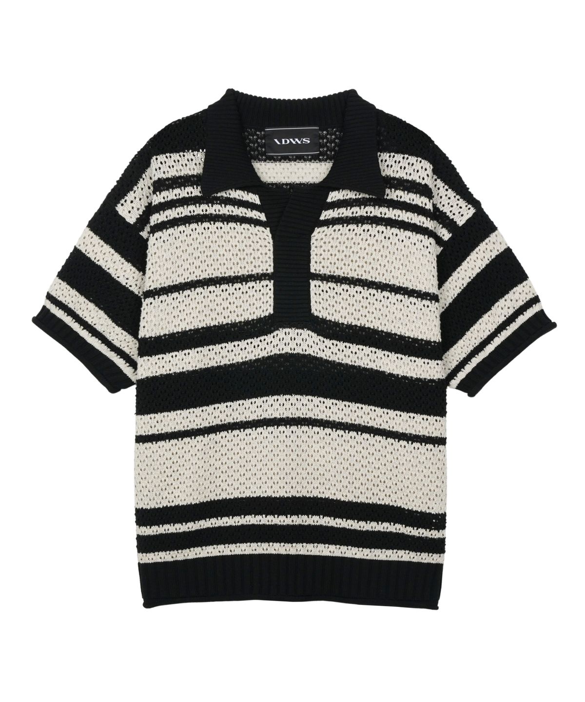 아이돈워너셀(IDWS) Sahara Collar Half-Knit Black/Ivory