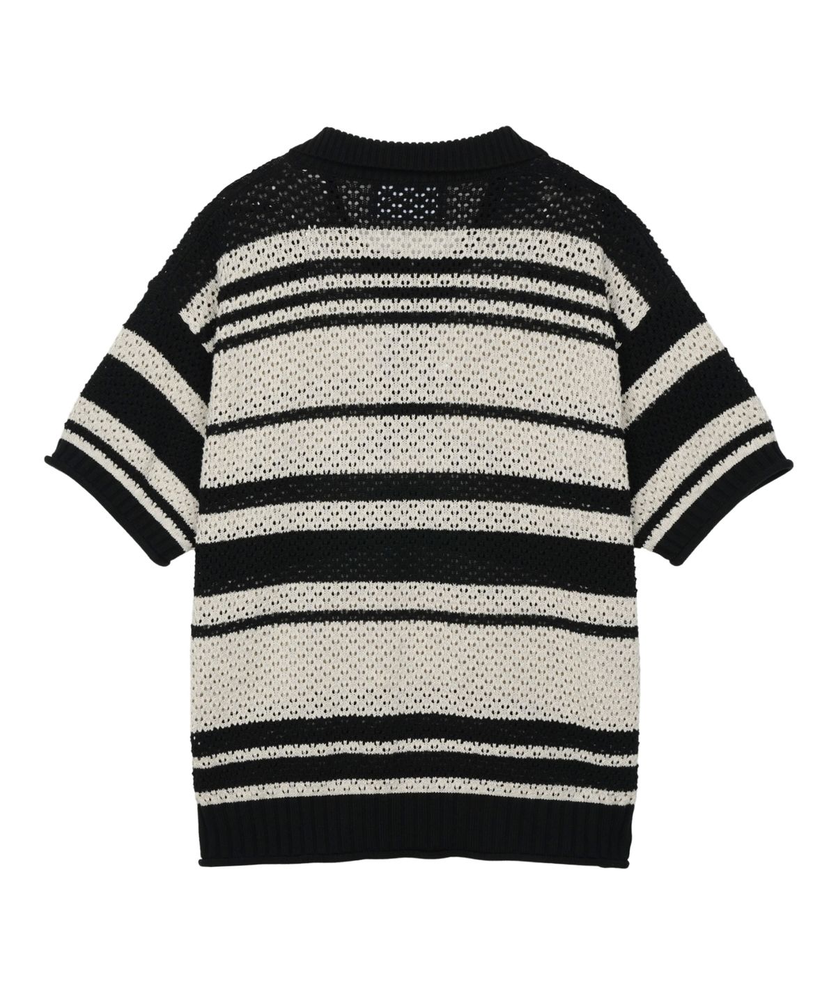 아이돈워너셀(IDWS) Sahara Collar Half-Knit Black/Ivory