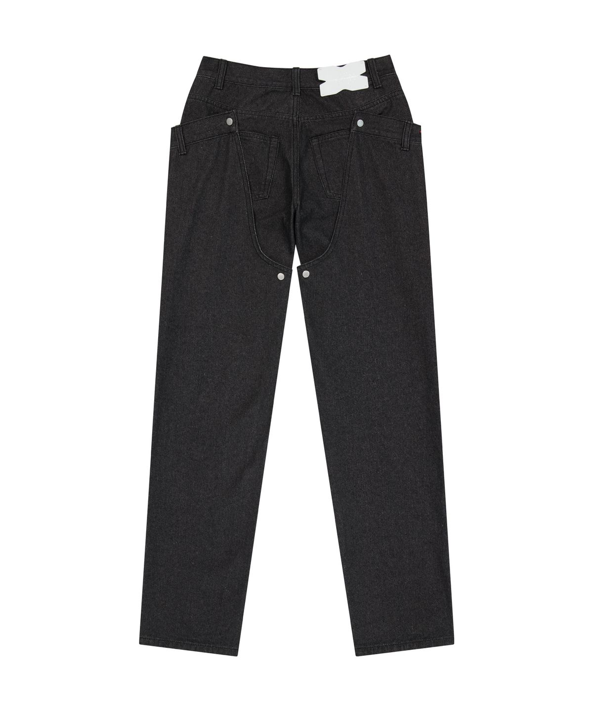 오호스(OJOS) Detachable Button Denim Pants / Black