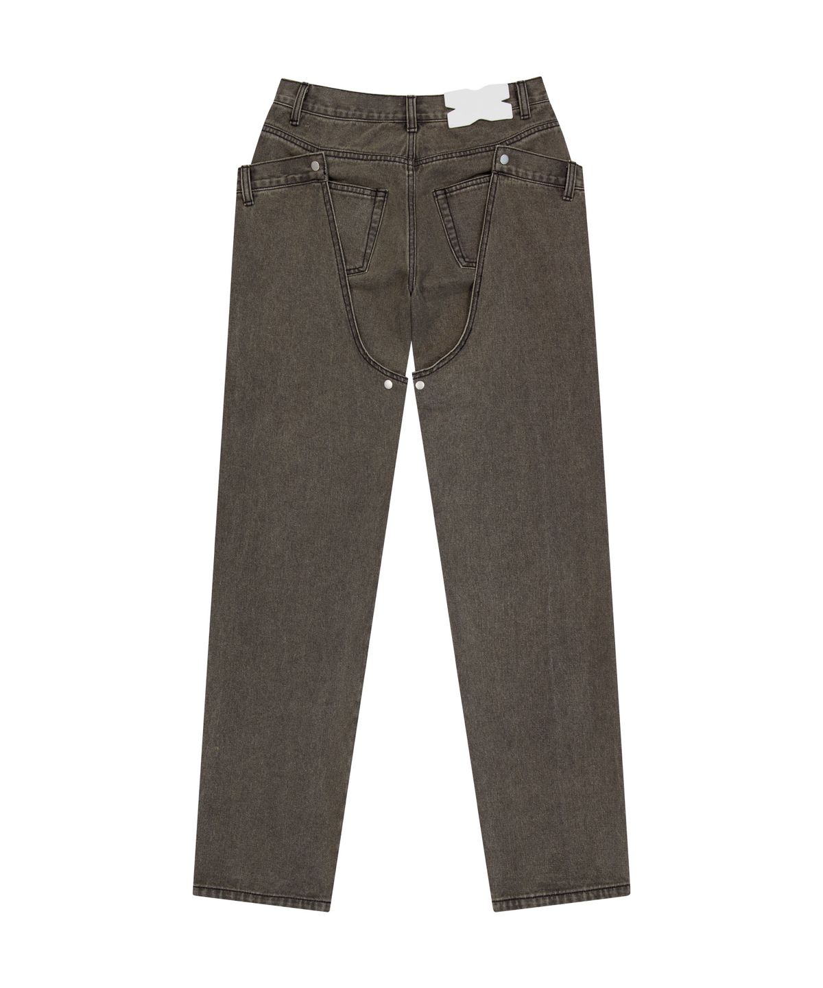 오호스(OJOS) Detachable Button Denim Pants / Khaki
