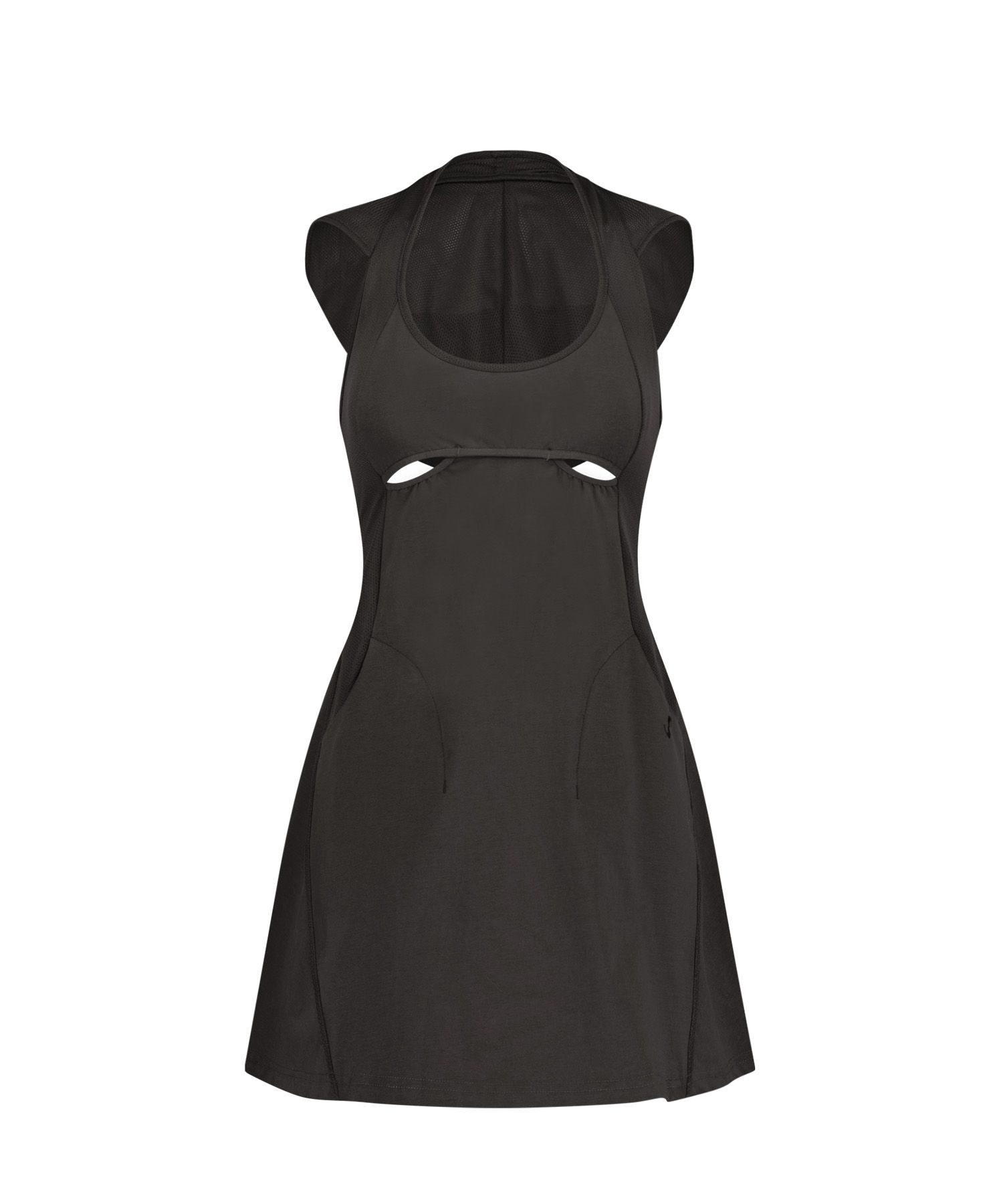 MUSINSA | OJOS Halter Hoodie Apron Dress / Charcoal
