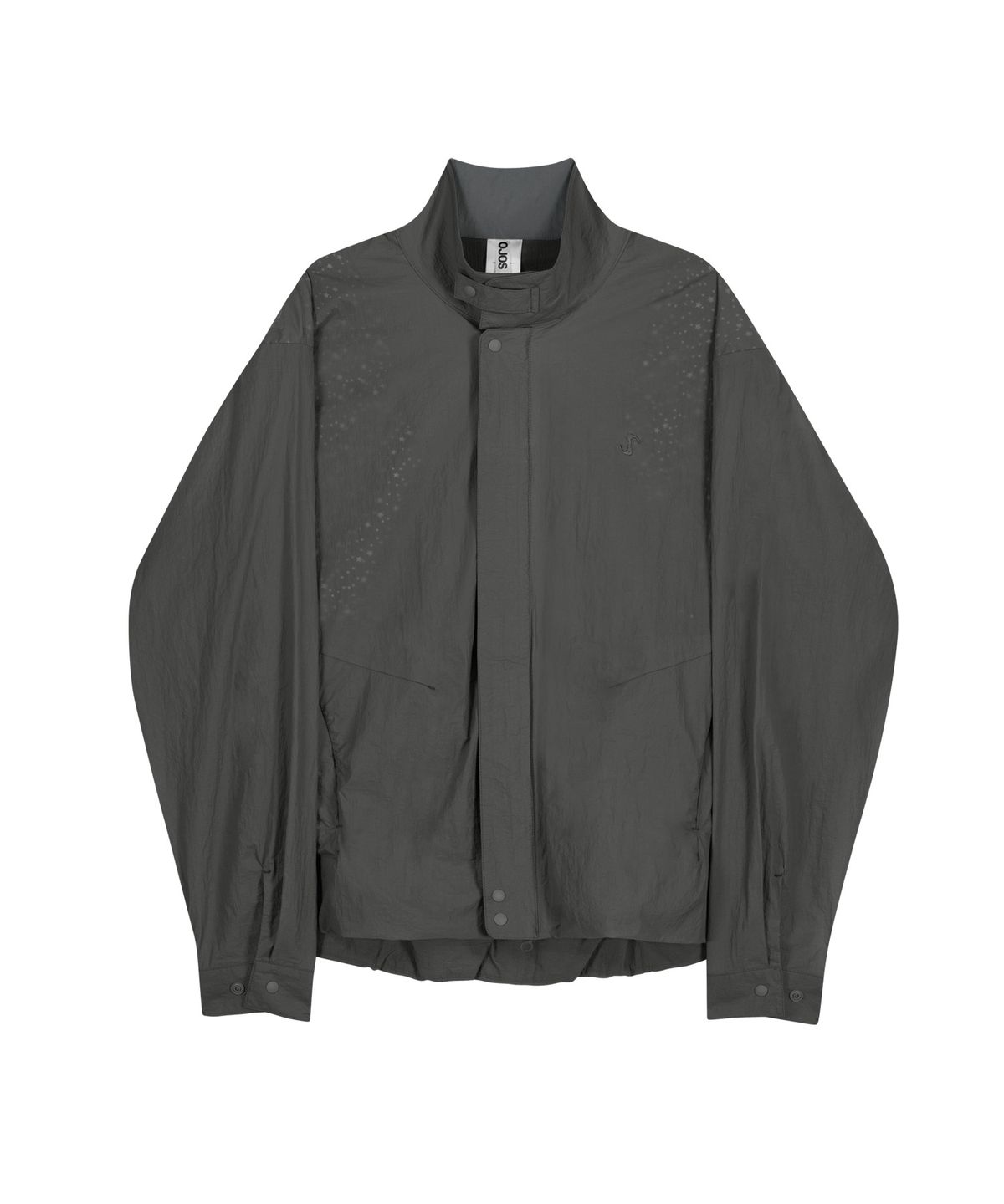 오호스(OJOS) Layered Sheer Blouson / Charcoal