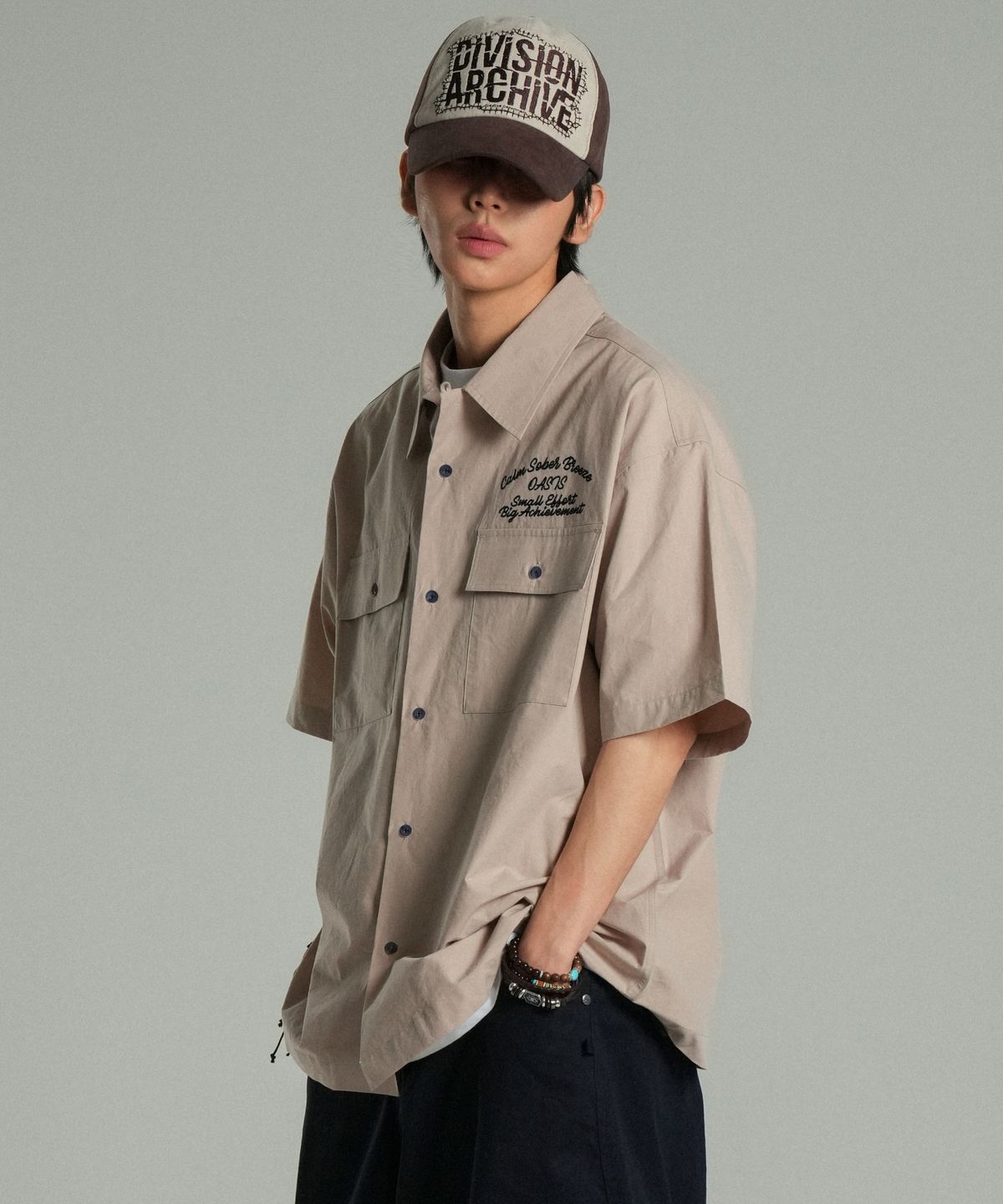 아이돈워너셀(IDWS) Ellim Half-Shirt Beige