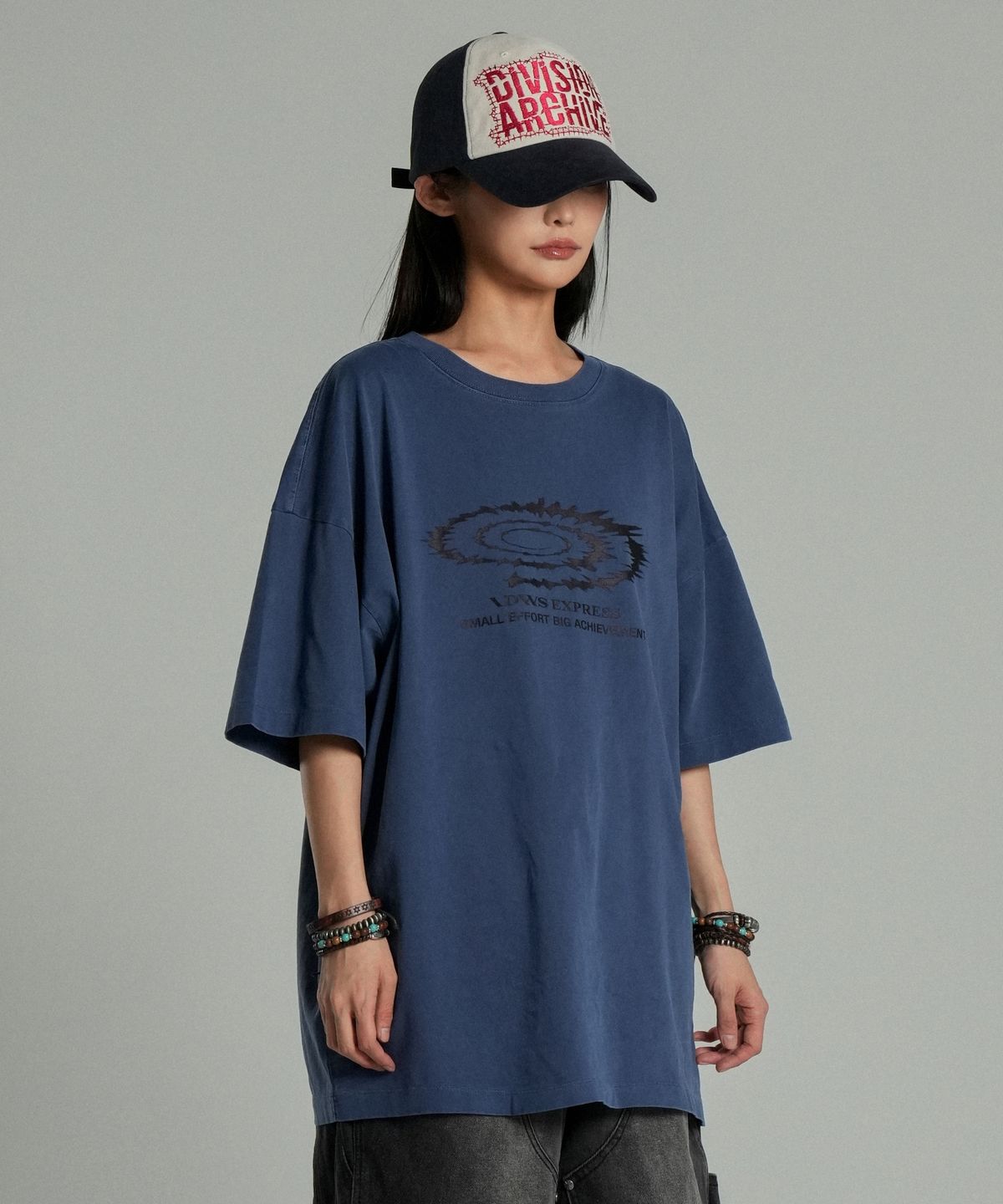 아이돈워너셀(IDWS) Swift Symbol Dying T-Shirt Deep Blue