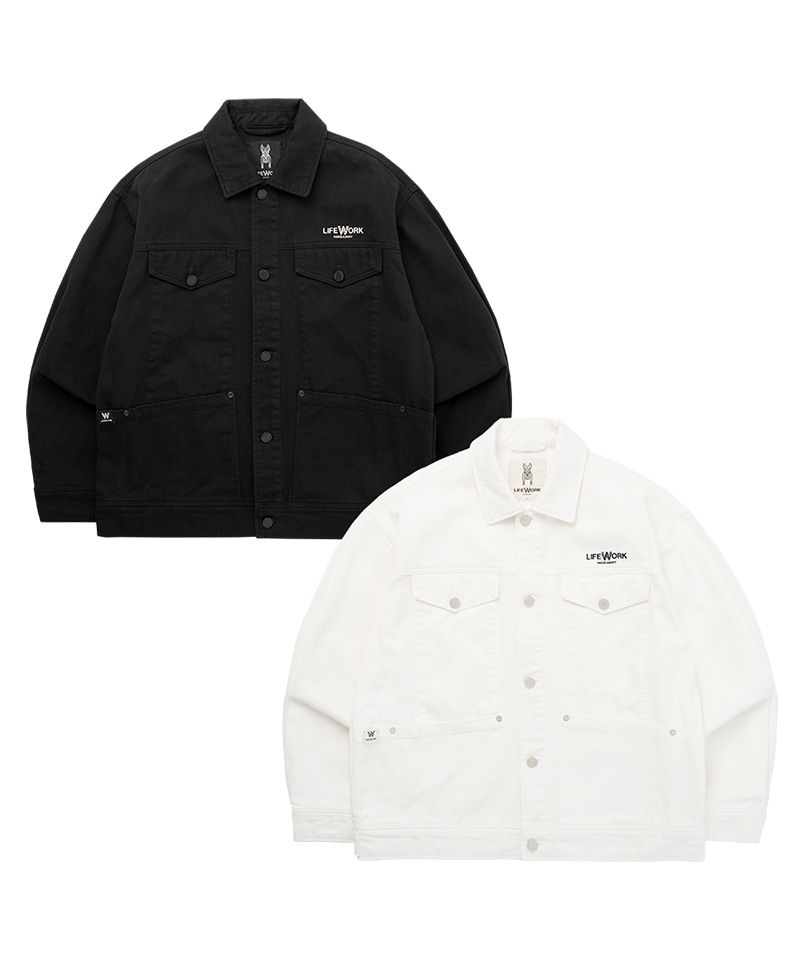 MUSINSA | LIFEWORK Unique Twill Trucker Jacket