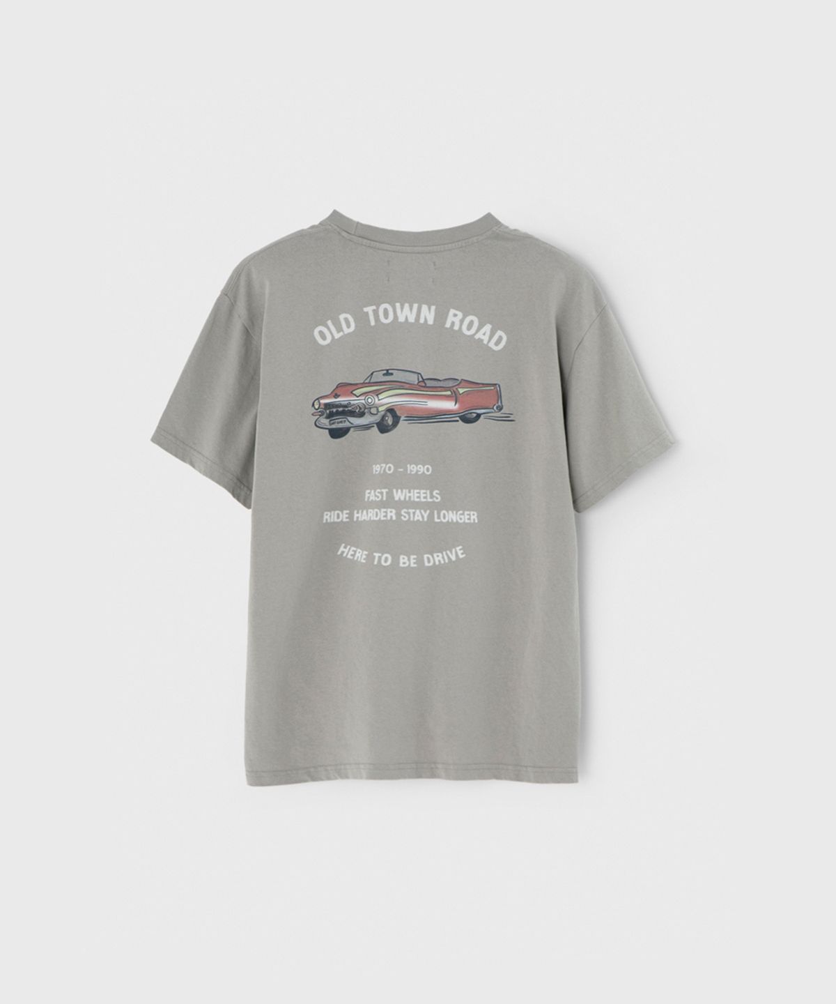 벌스데이수트(BIRTHDAYSUIT) OLD CAR T-SHIRT (GRAY)