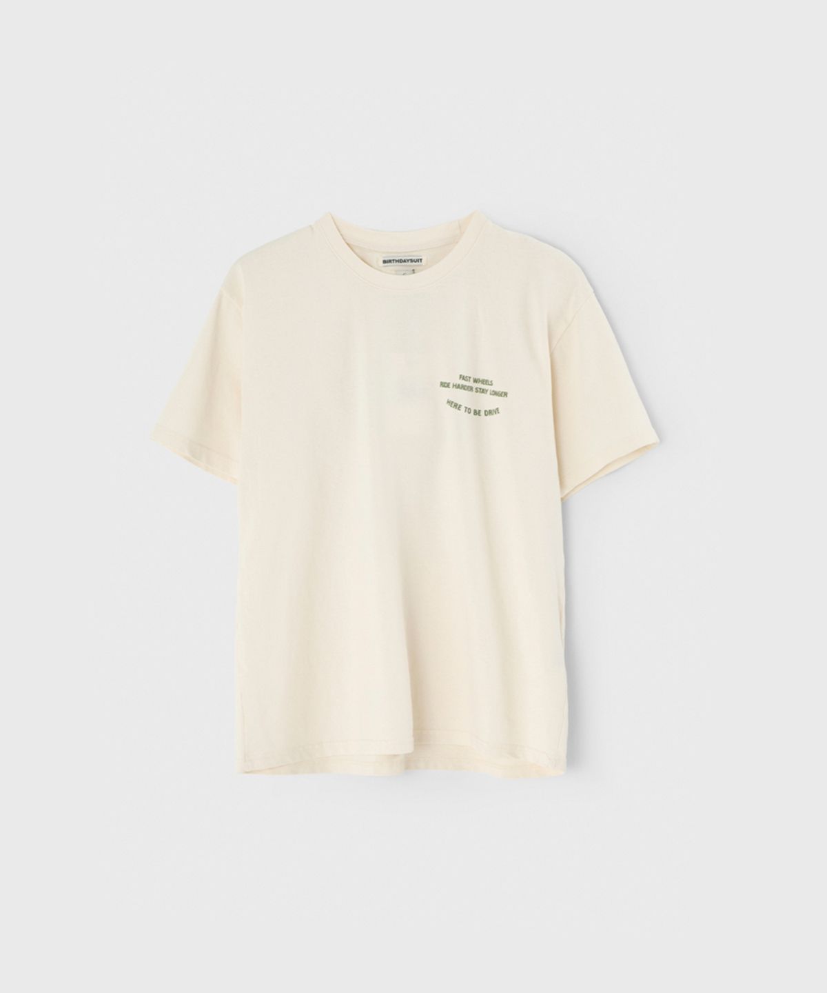 벌스데이수트(BIRTHDAYSUIT) OLD CAR T-SHIRT (IVORY)