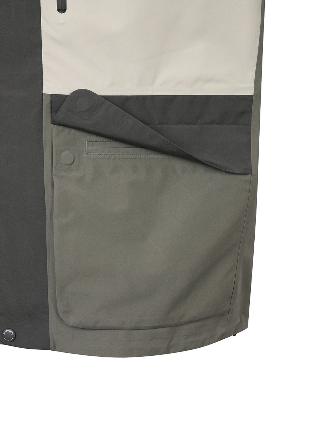 디스커버리 익스페디션(DISCOVERY EXPEDITION) 남성 고어텍스 팩라이트 2.5L 컬러블럭 방수자켓 (BEIGE2)