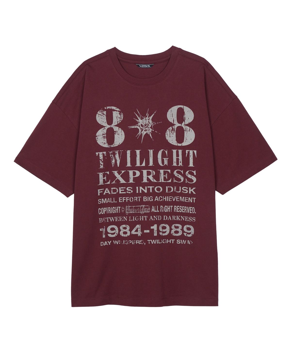 아이돈워너셀(IDWS) Novichi T-Shirt Burgundy