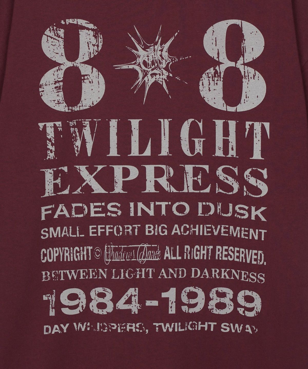 아이돈워너셀(IDWS) Novichi T-Shirt Burgundy