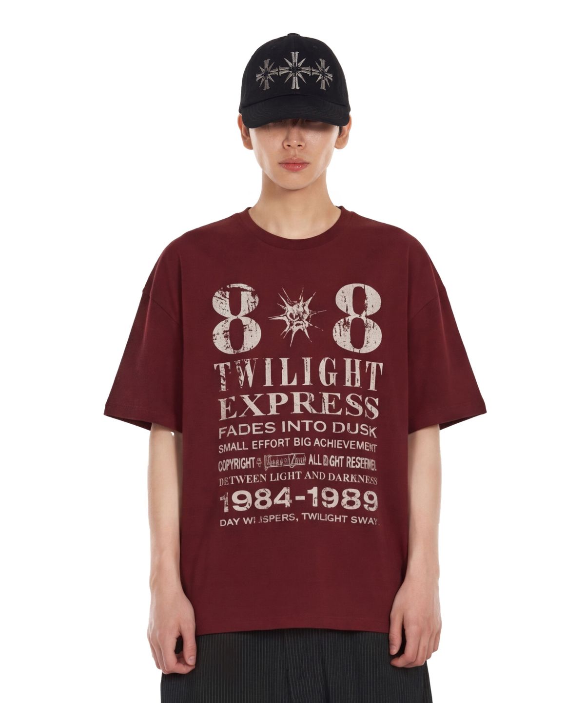 아이돈워너셀(IDWS) Novichi T-Shirt Burgundy