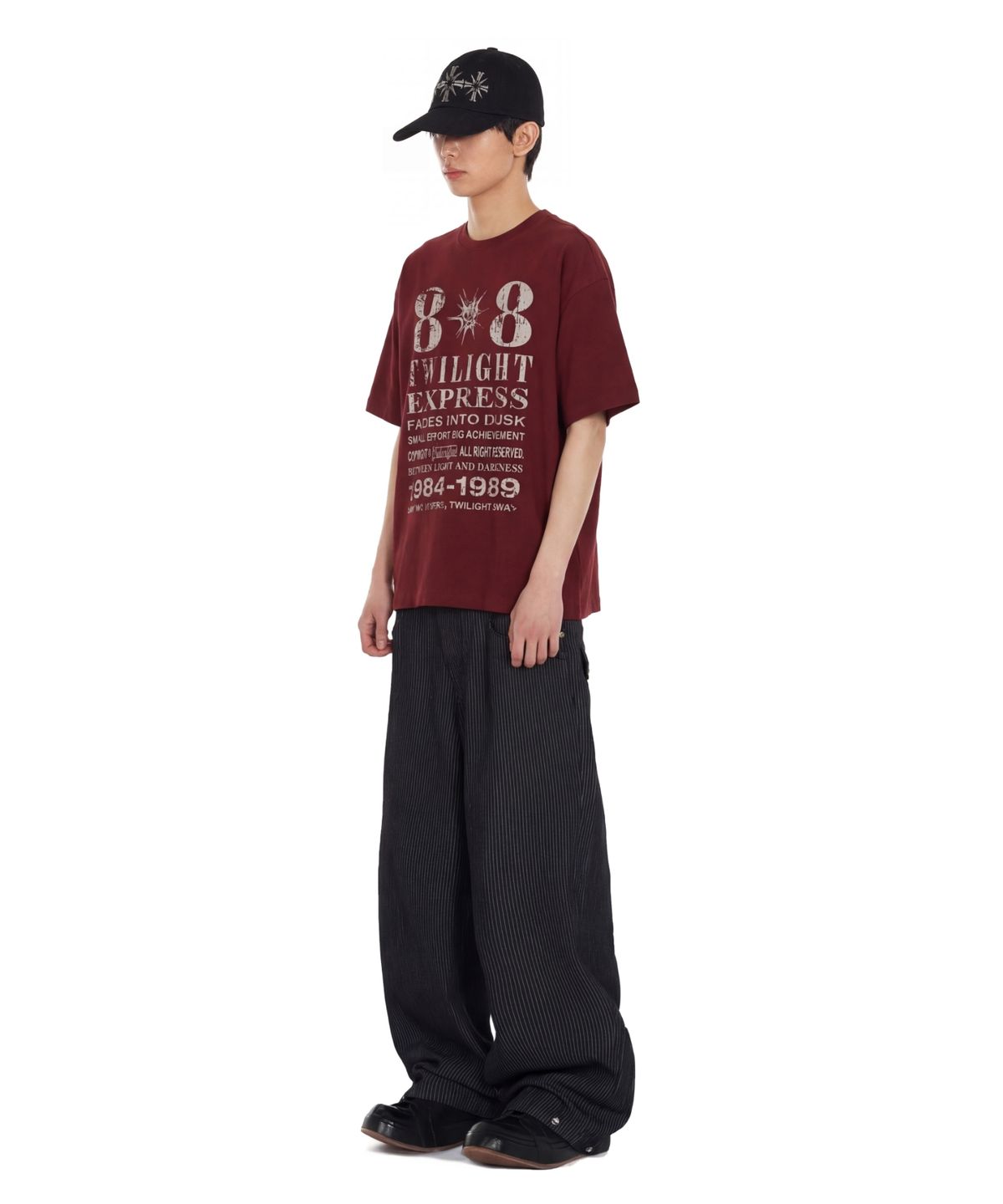 아이돈워너셀(IDWS) Novichi T-Shirt Burgundy