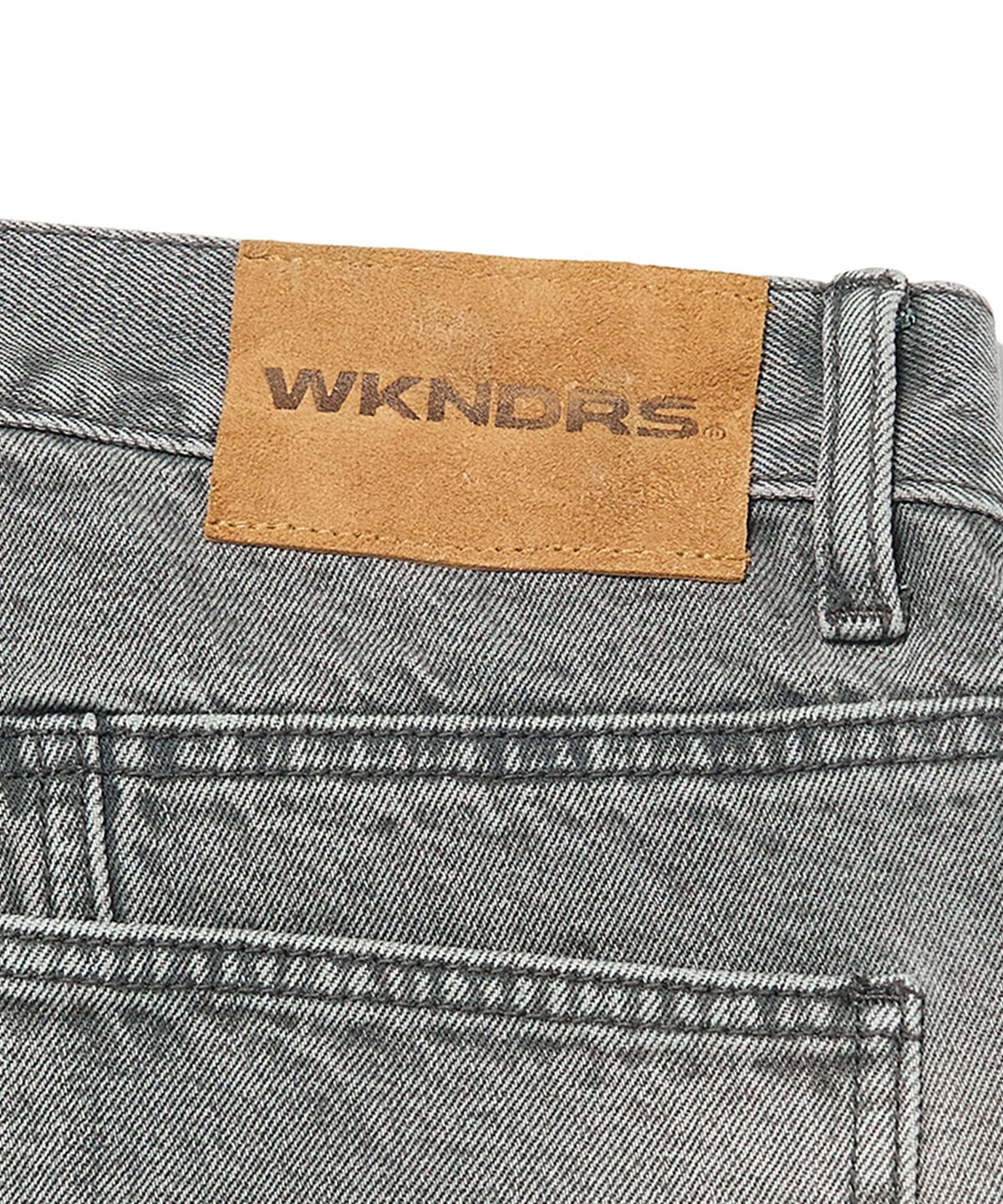 위캔더스(WKNDRS) PATCH WORK DENIM SHORTS (GREY)