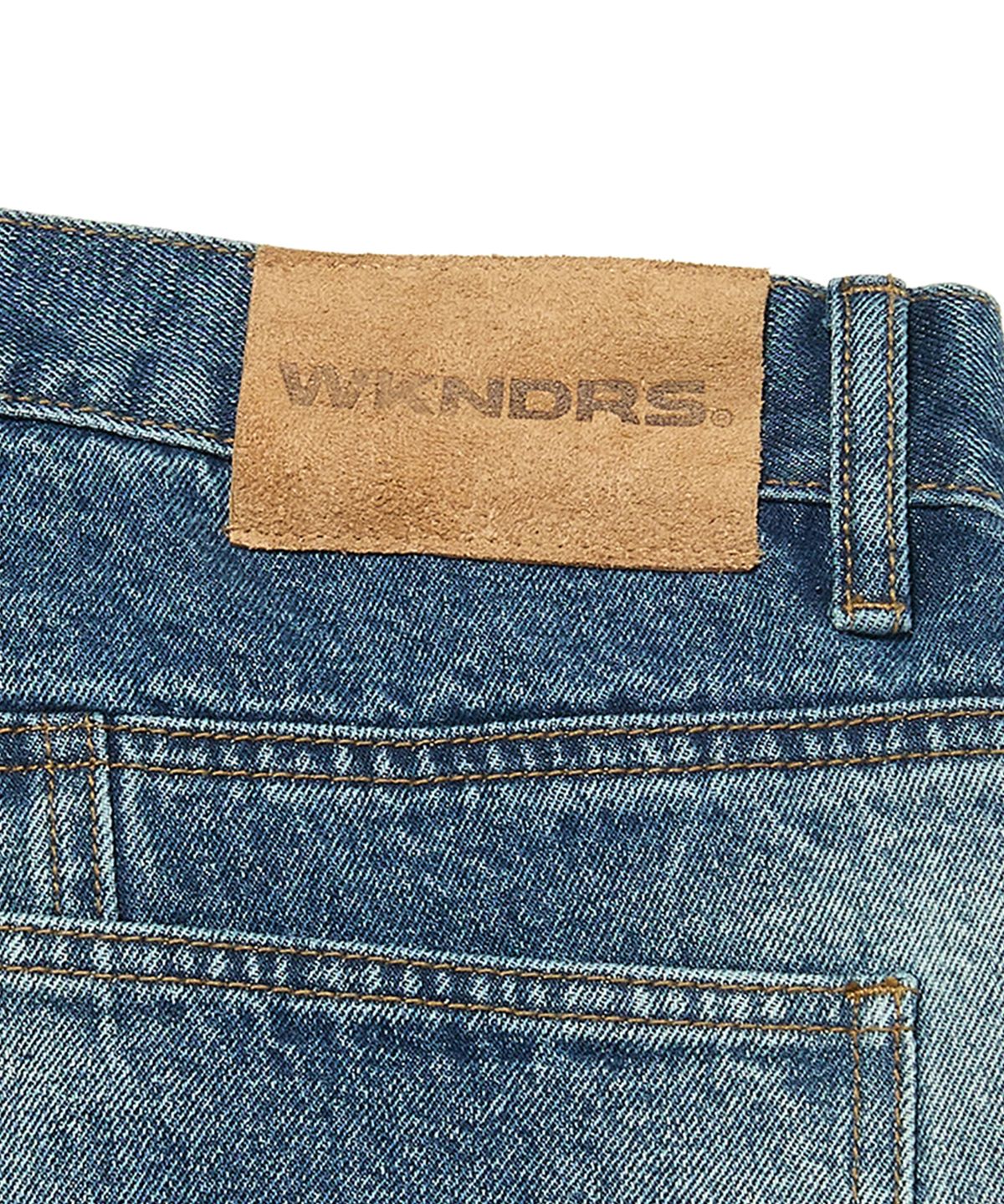 위캔더스(WKNDRS) PATCH WORK DENIM SHORTS (DENIM)