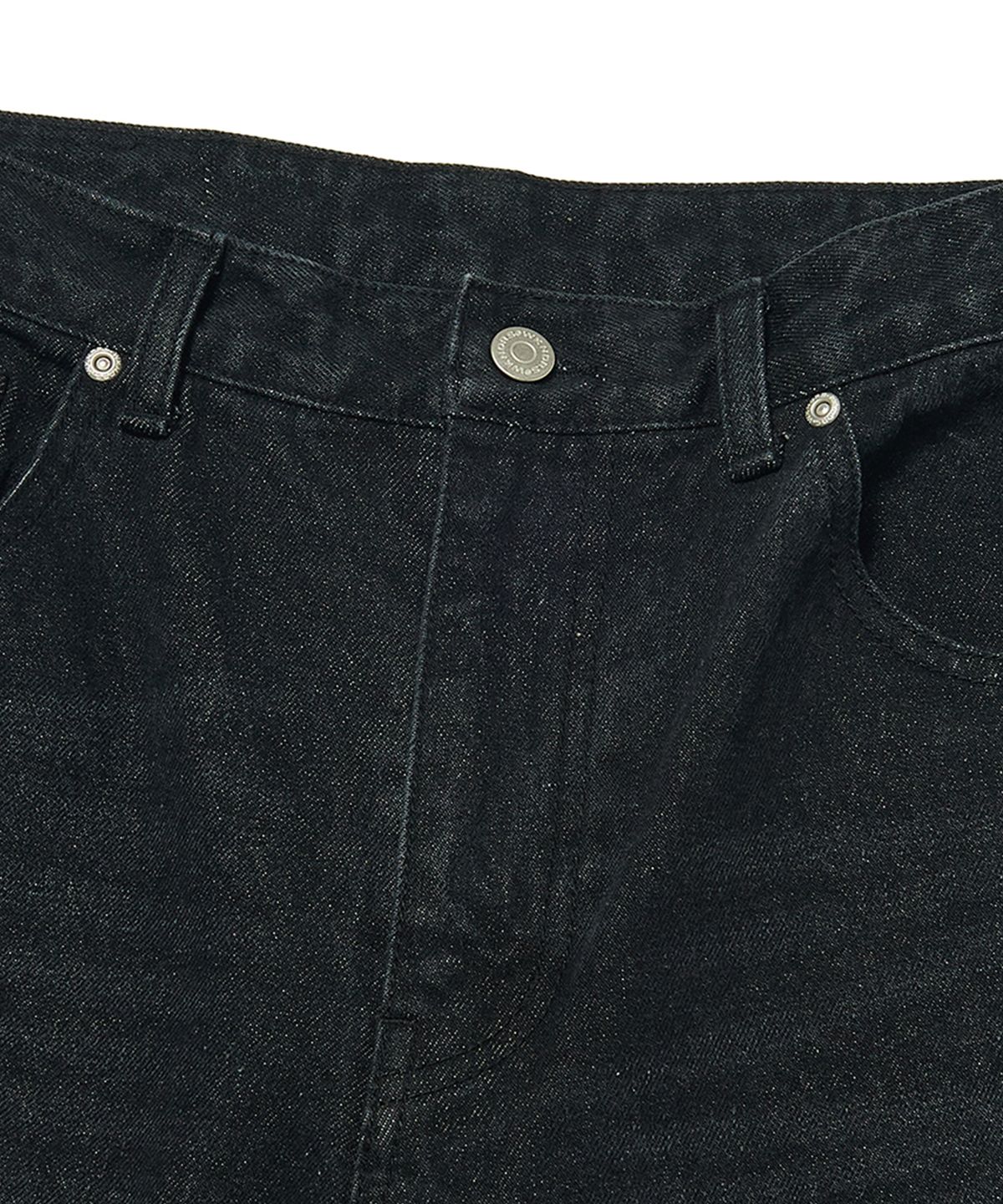 위캔더스(WKNDRS) FLORAL DENIM PANTS (BLACK)