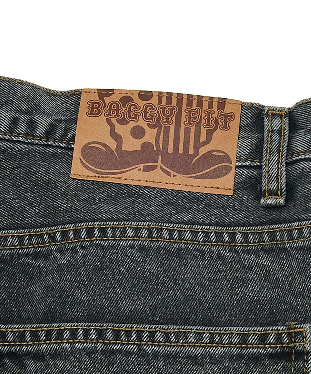 위캔더스(WKNDRS) PIERROT DENIM PANTS (D.GREY)