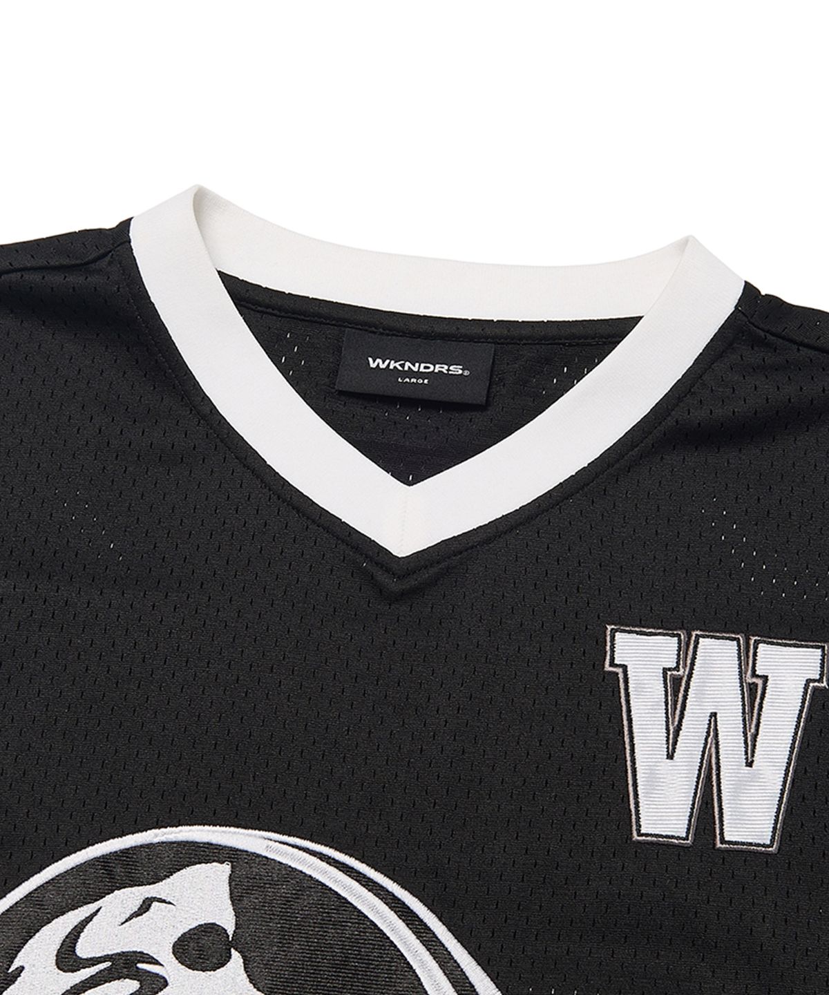 위캔더스(WKNDRS) GUARDIAN FOOTBALL JERSEY (BLACK)