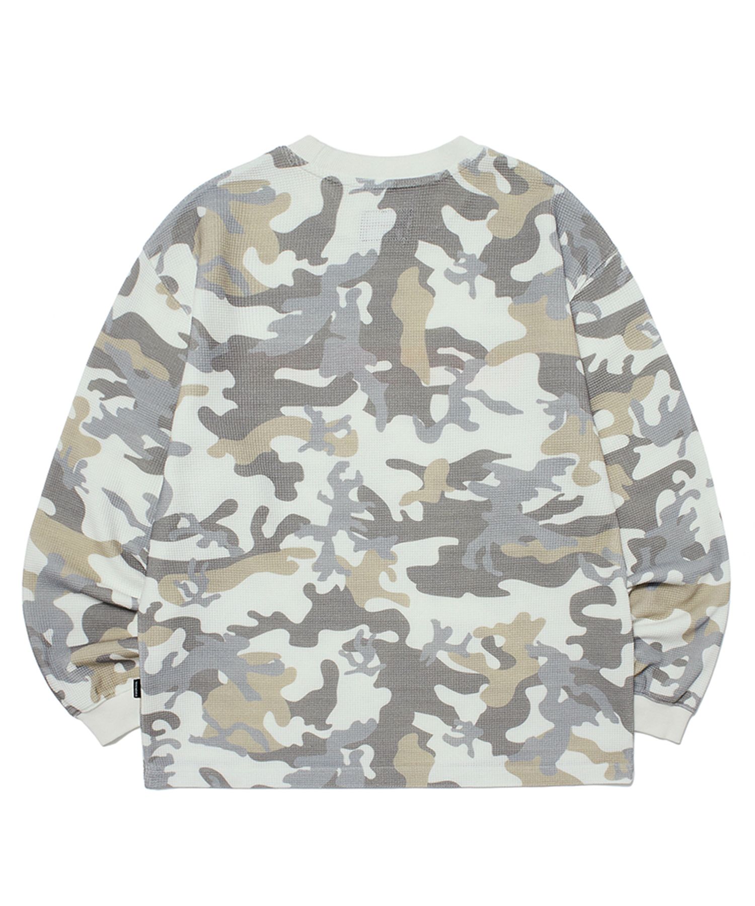 MUSINSA | WKNDRS CAMO WAFFLE LS T-SHIRT (IVORY)